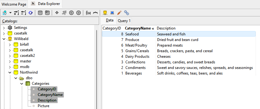 Data Column Sorting